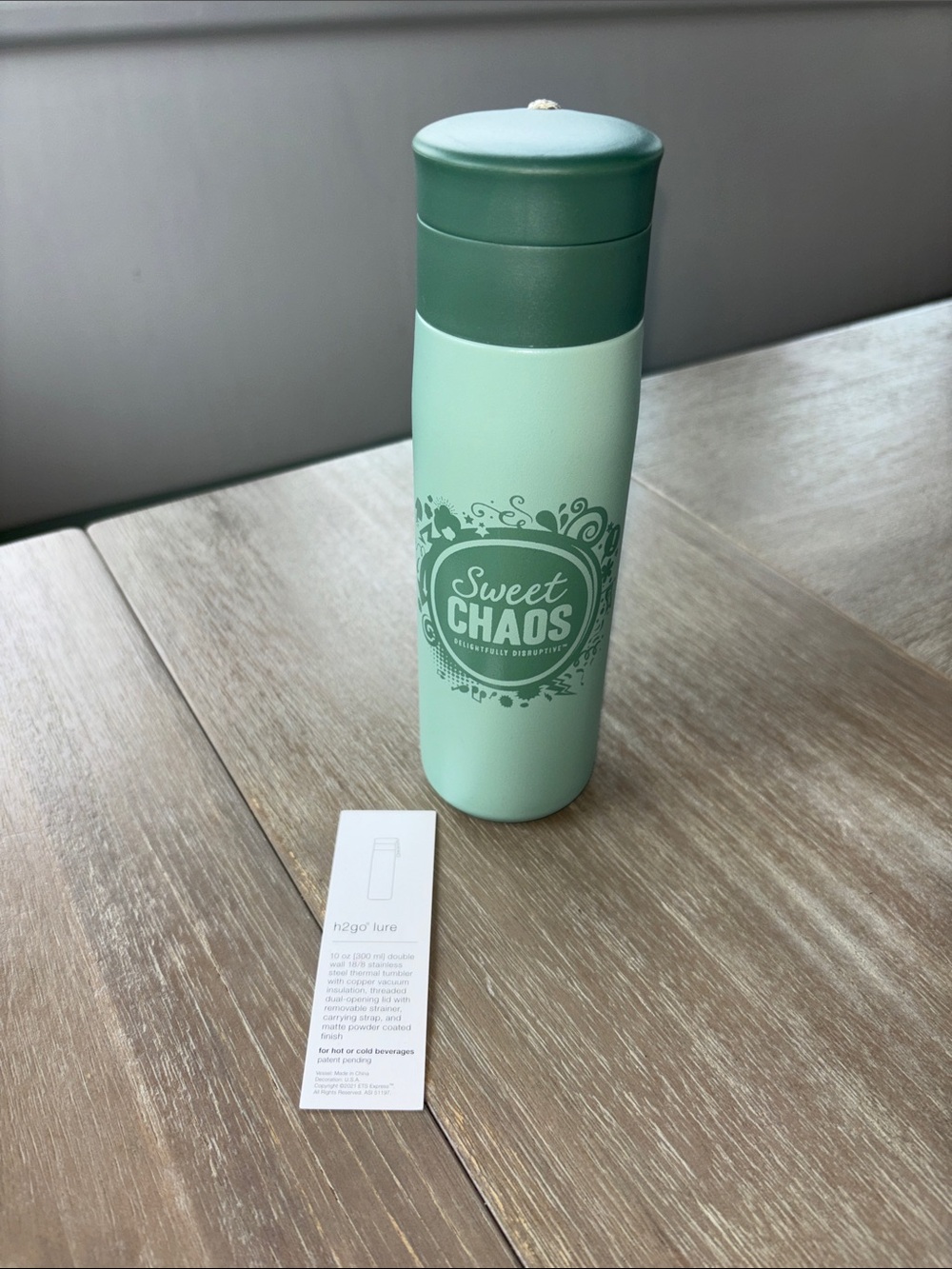 Sweet Chaos Mint Green Insulated Tumbler